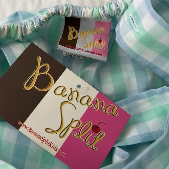 NWT! Gingham Tiered Ruffle Dress from Banana Split Kids - Picture 3 of 5